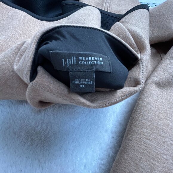J. Jill Wearever Collection Womens Reversible Jacket XL Camel & Black Open Front - Picture 3 of 8